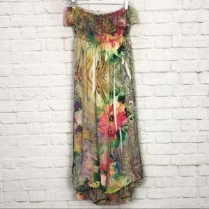 Lapis Anthropologie Rainbow Sequin Bubble Dress OS